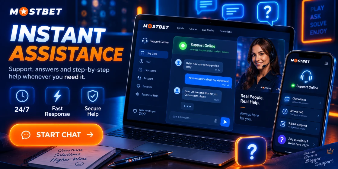 Wsparcie Mostbet Casino – kontakt, live chat i zgłoszenia